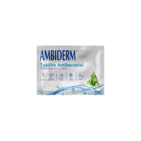 TOALLITA HUMEDA ANTIBACTERIAL (5 CAJAS CON 16 TOALLITAS C/U)